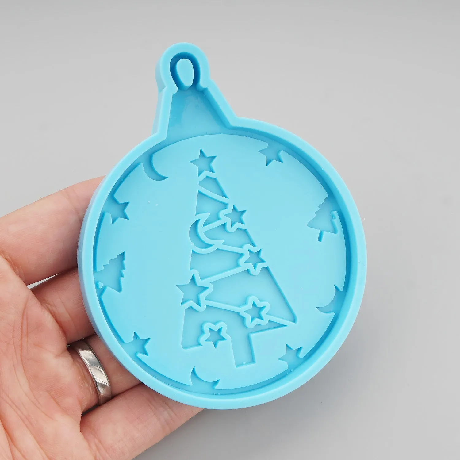 1pc Christmas Ornament Tree Mold Silicone Resin Mold For Christmas Decoration 10397155