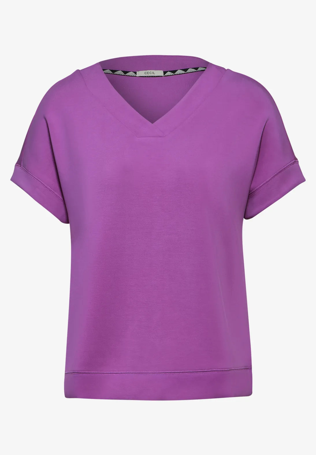 302782 - V-Neck short sleeve sweatshirt- Cecil