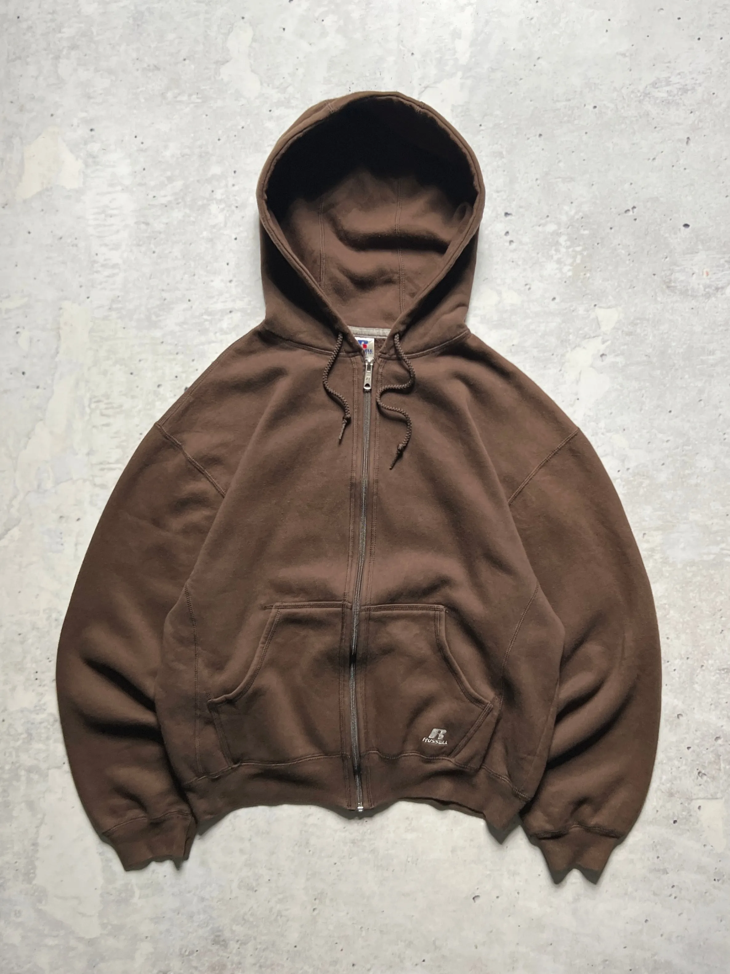 90's Russell Athletic Heavyweight Zip Up Hoodie (M)