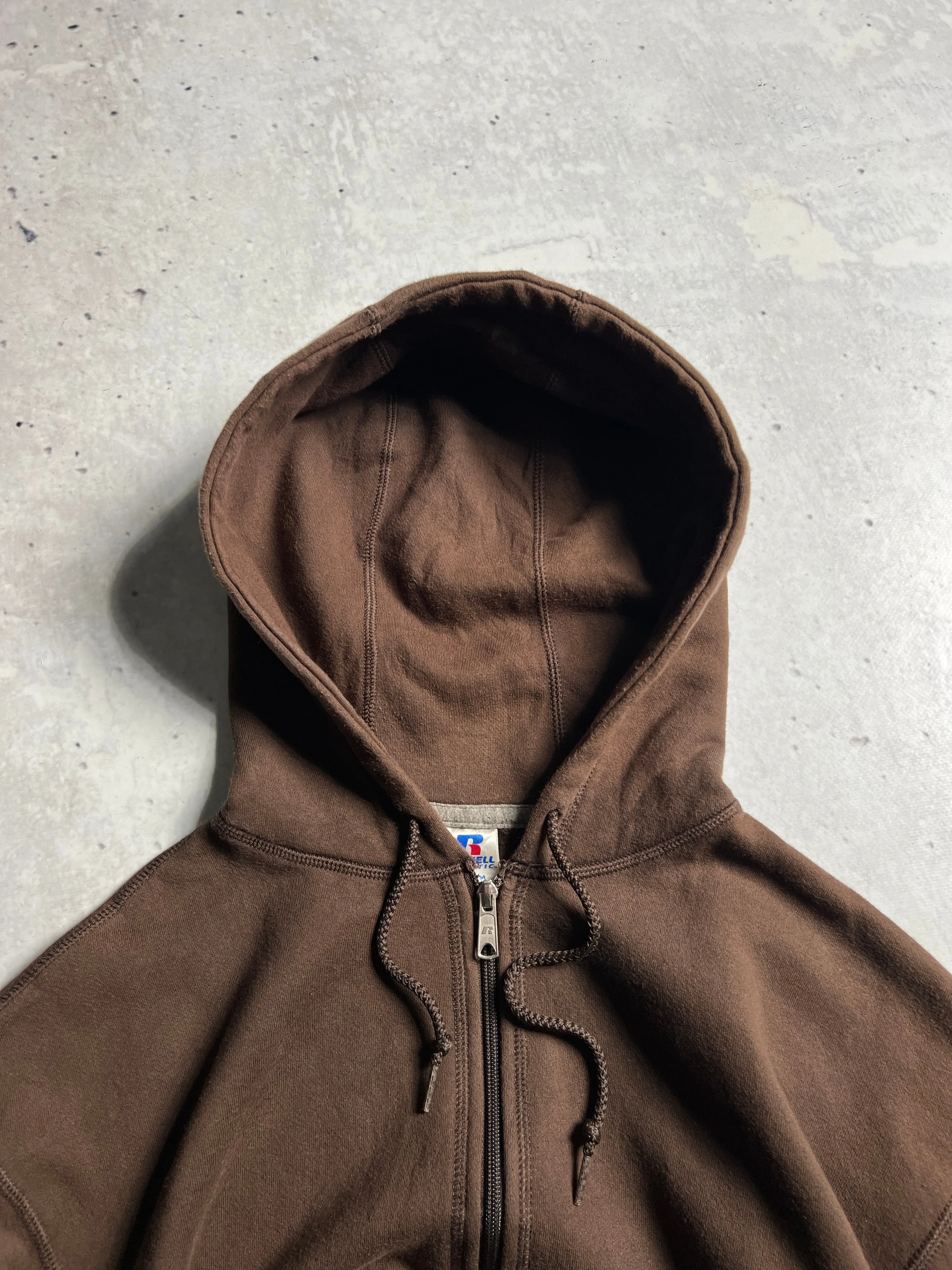 90's Russell Athletic Heavyweight Zip Up Hoodie (M)