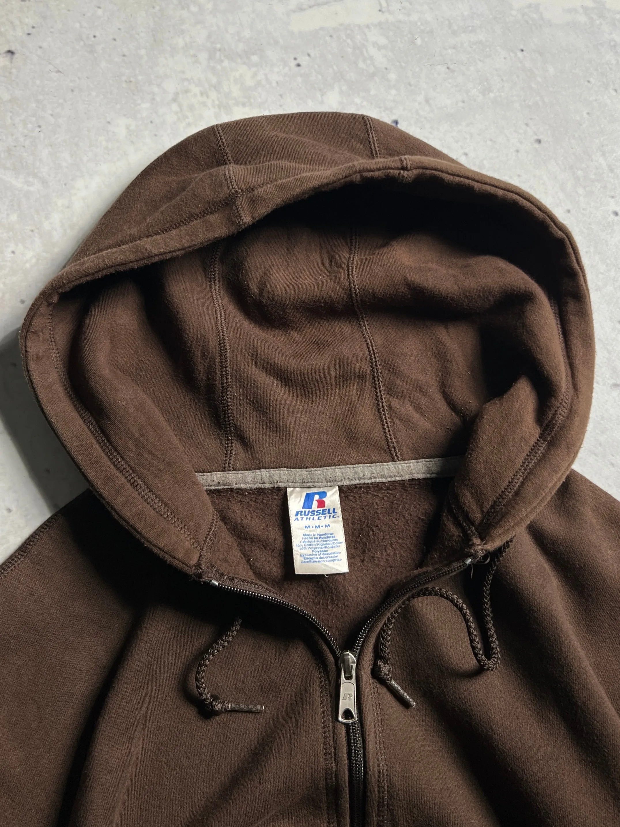 90's Russell Athletic Heavyweight Zip Up Hoodie (M)