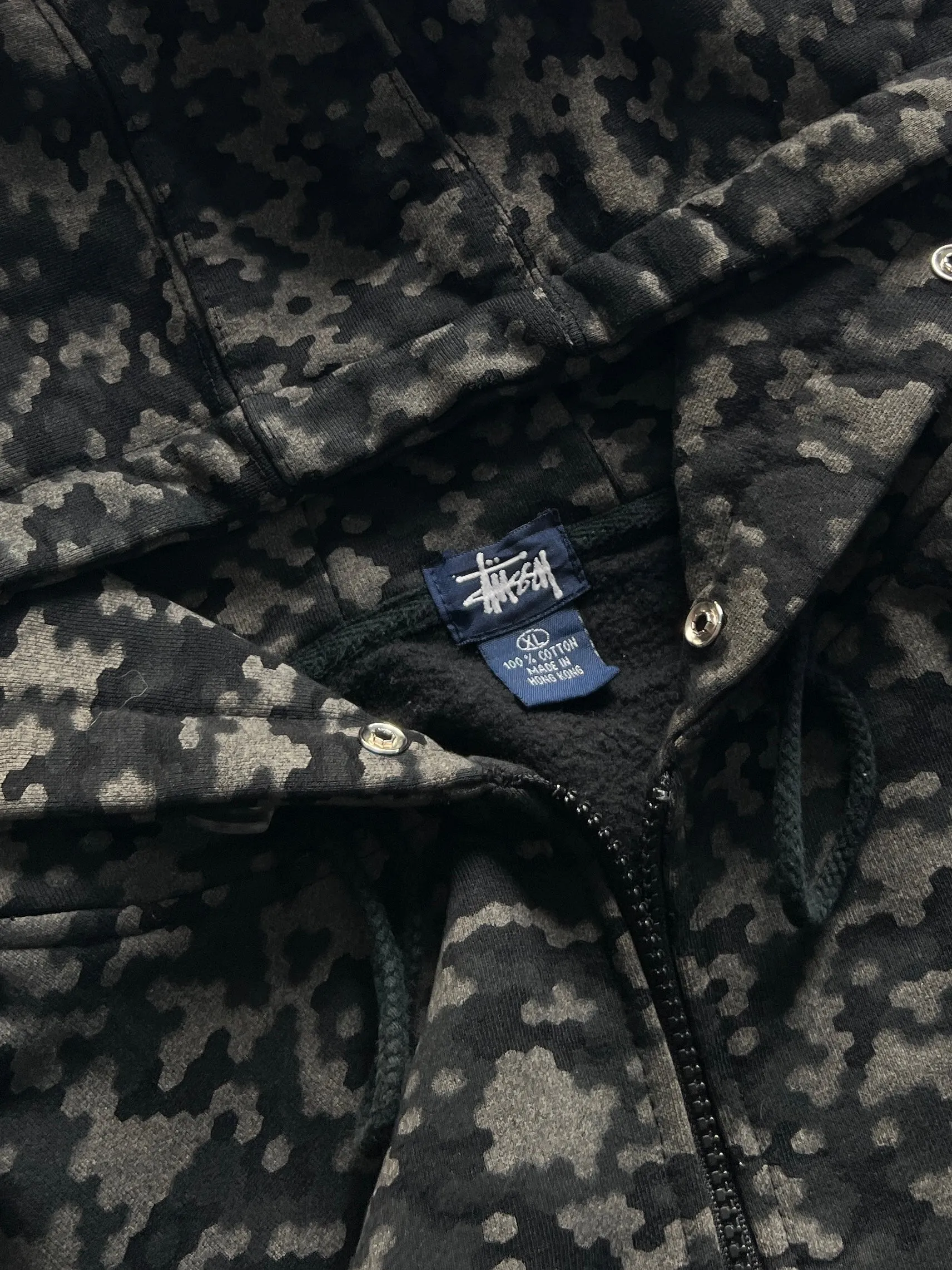 90's Stussy Digi Camo Heavyweight Hoodie (XL)