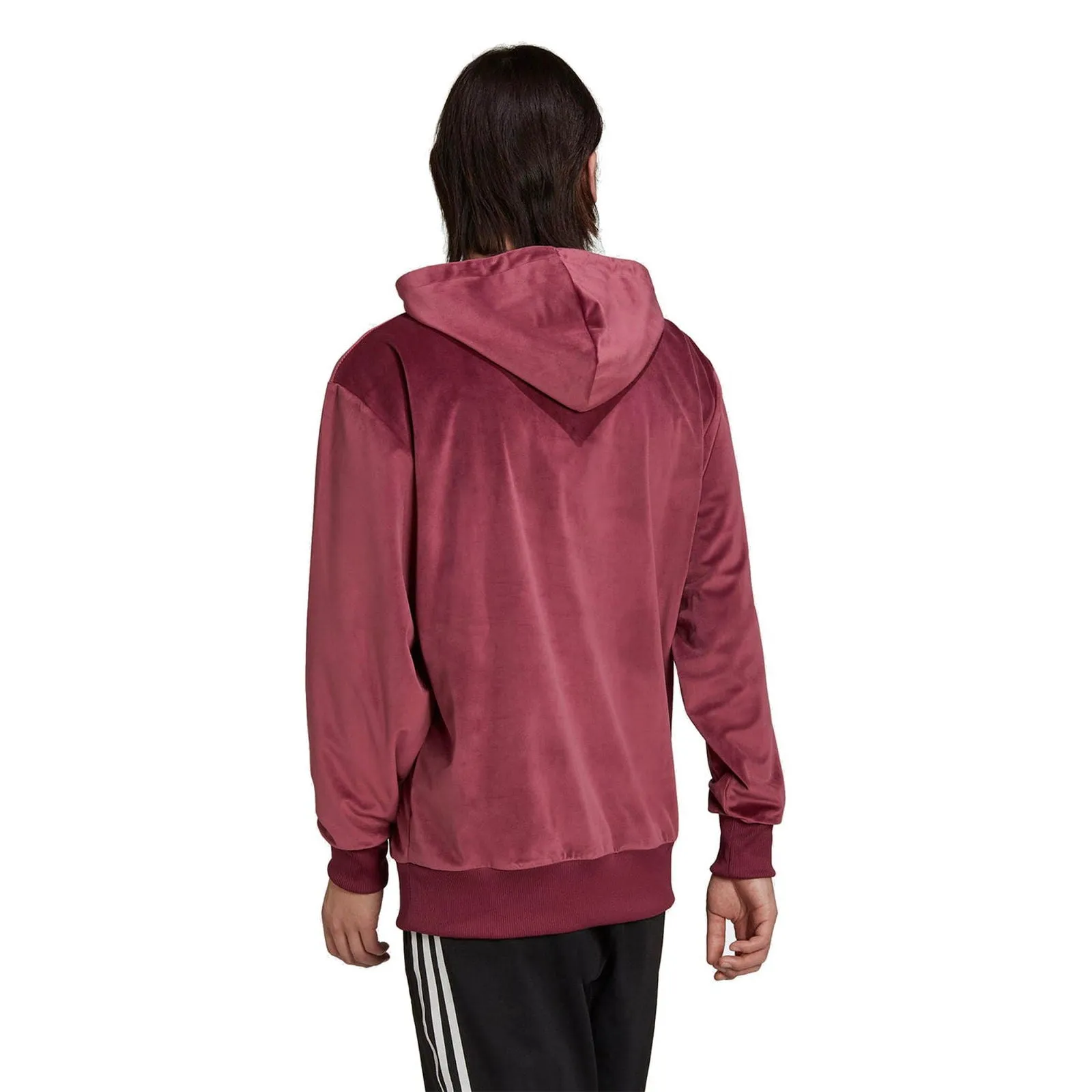 adidas Originals Adicolor Velour Hoodie - Burgundy