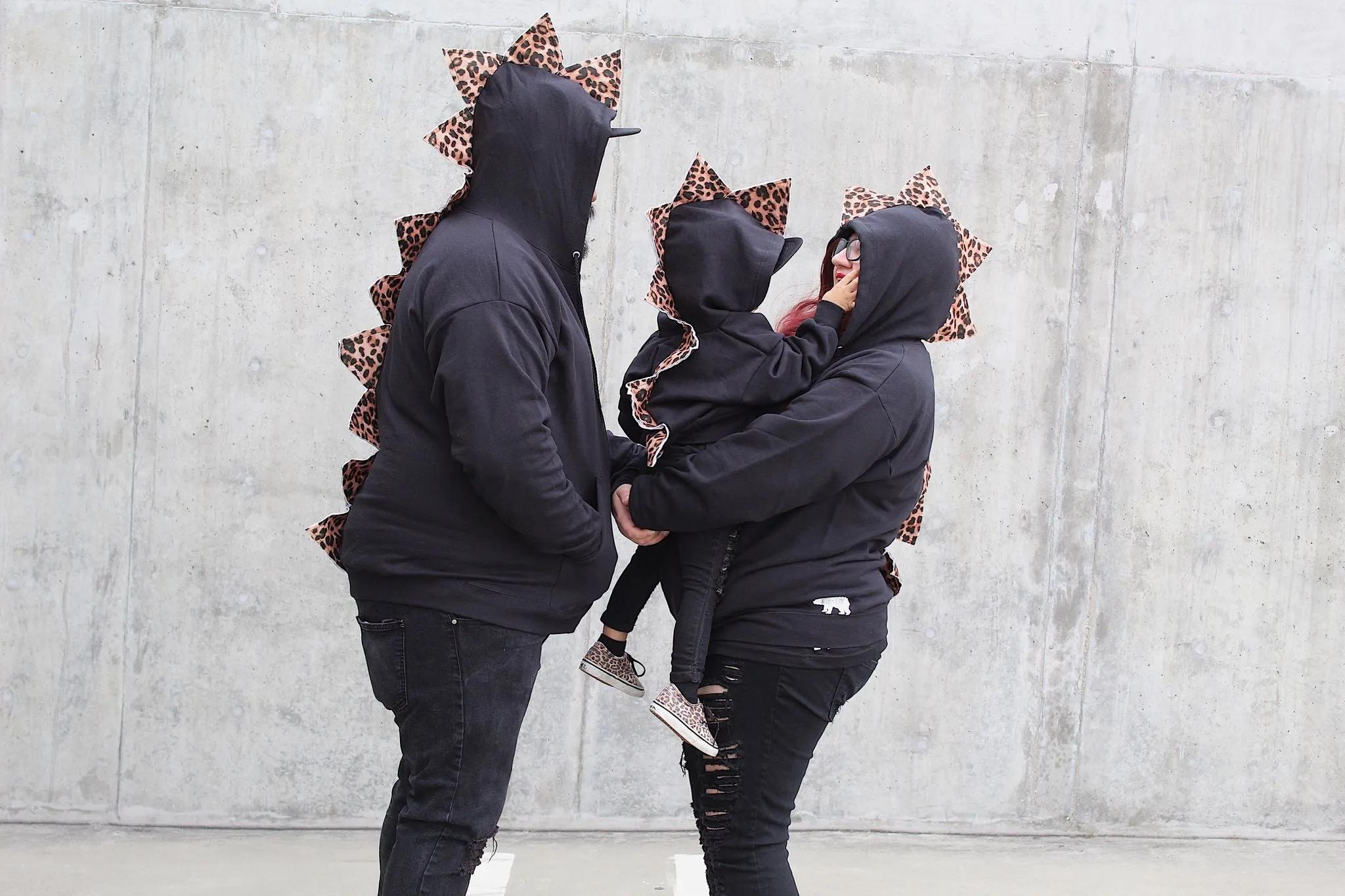 Adult Dinosaur Hoodie - Cheetahsaurus Animal Print Spikes