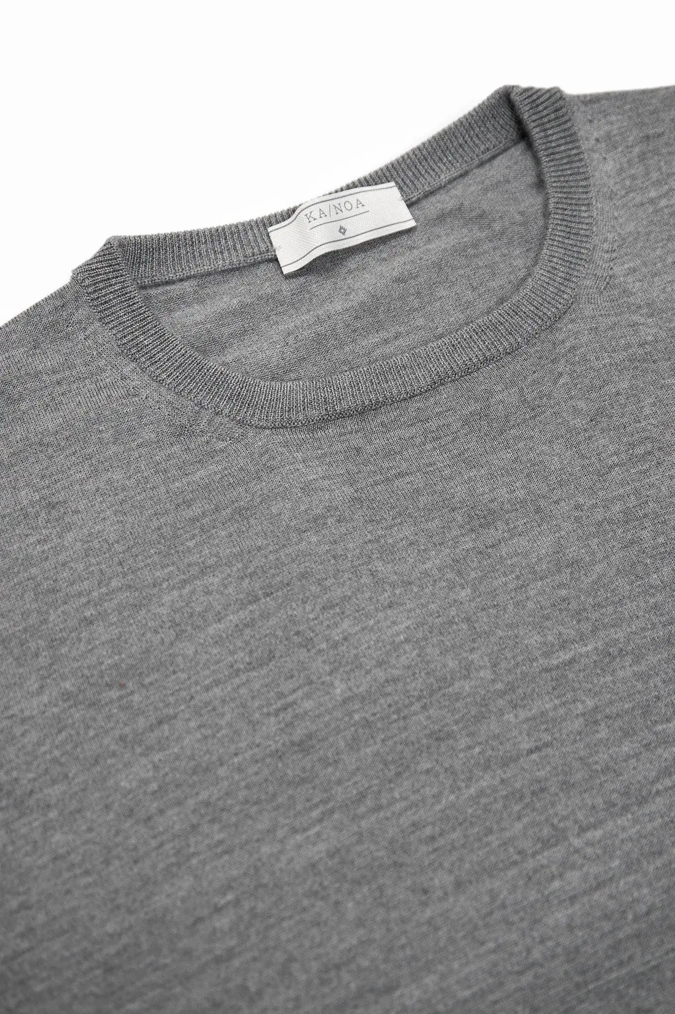 Anaclet crew-neck jumper merino wool (Urban Grey Melange)