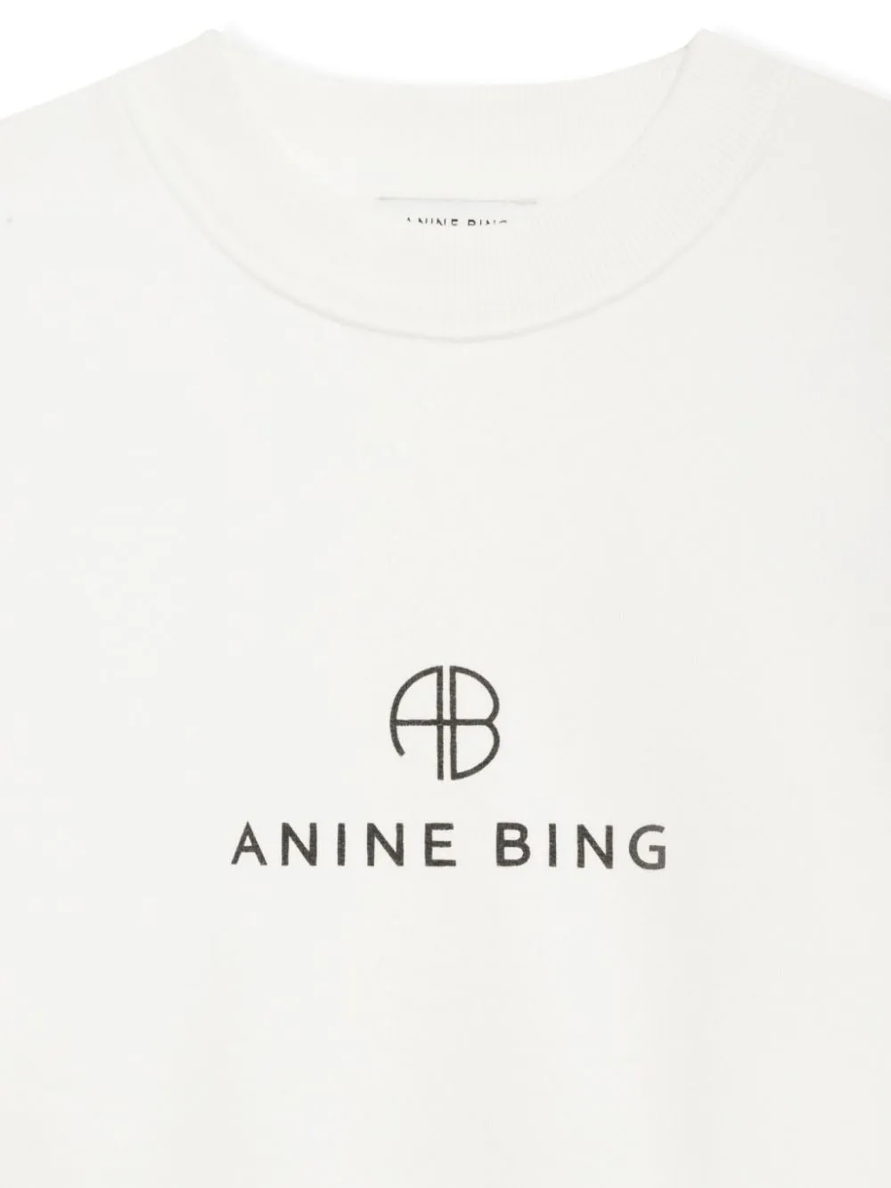 Anine Bing Jaci Monogram Sweatshirt in Ivory