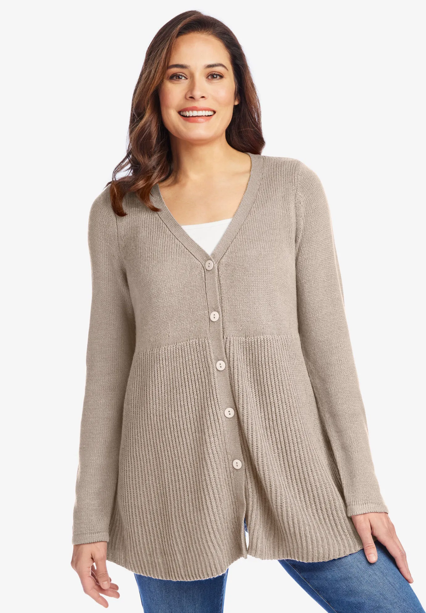 Babydoll Cardigan Sweater.