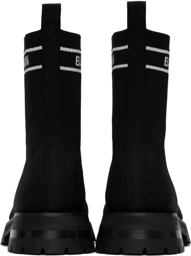 Balmain Black Knit Boots