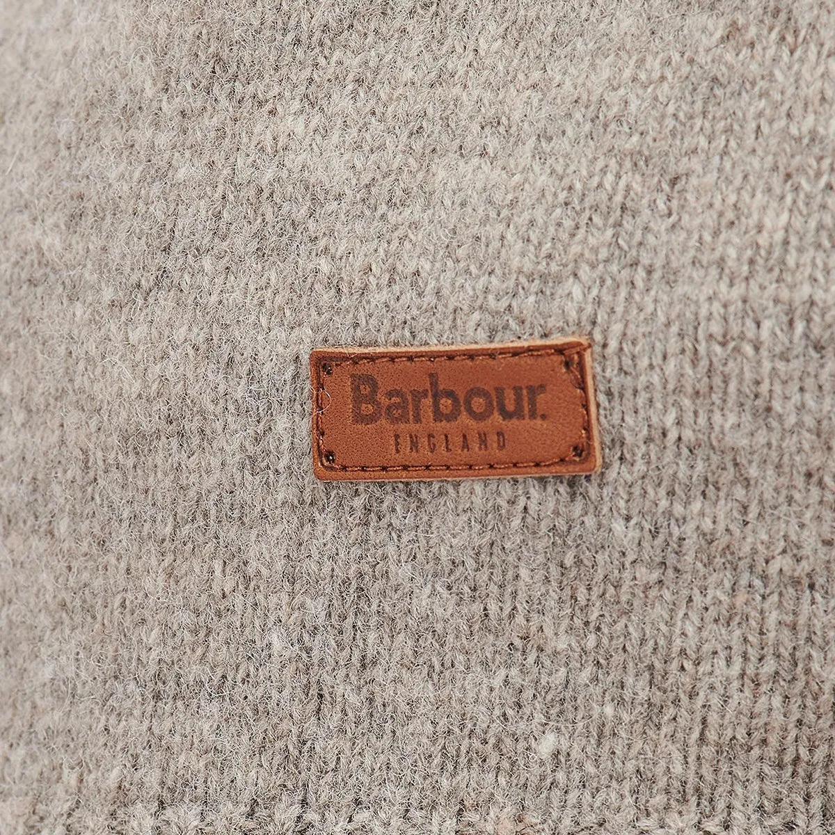 Barbour - Essential Patch Half Zip Jumper in Stone