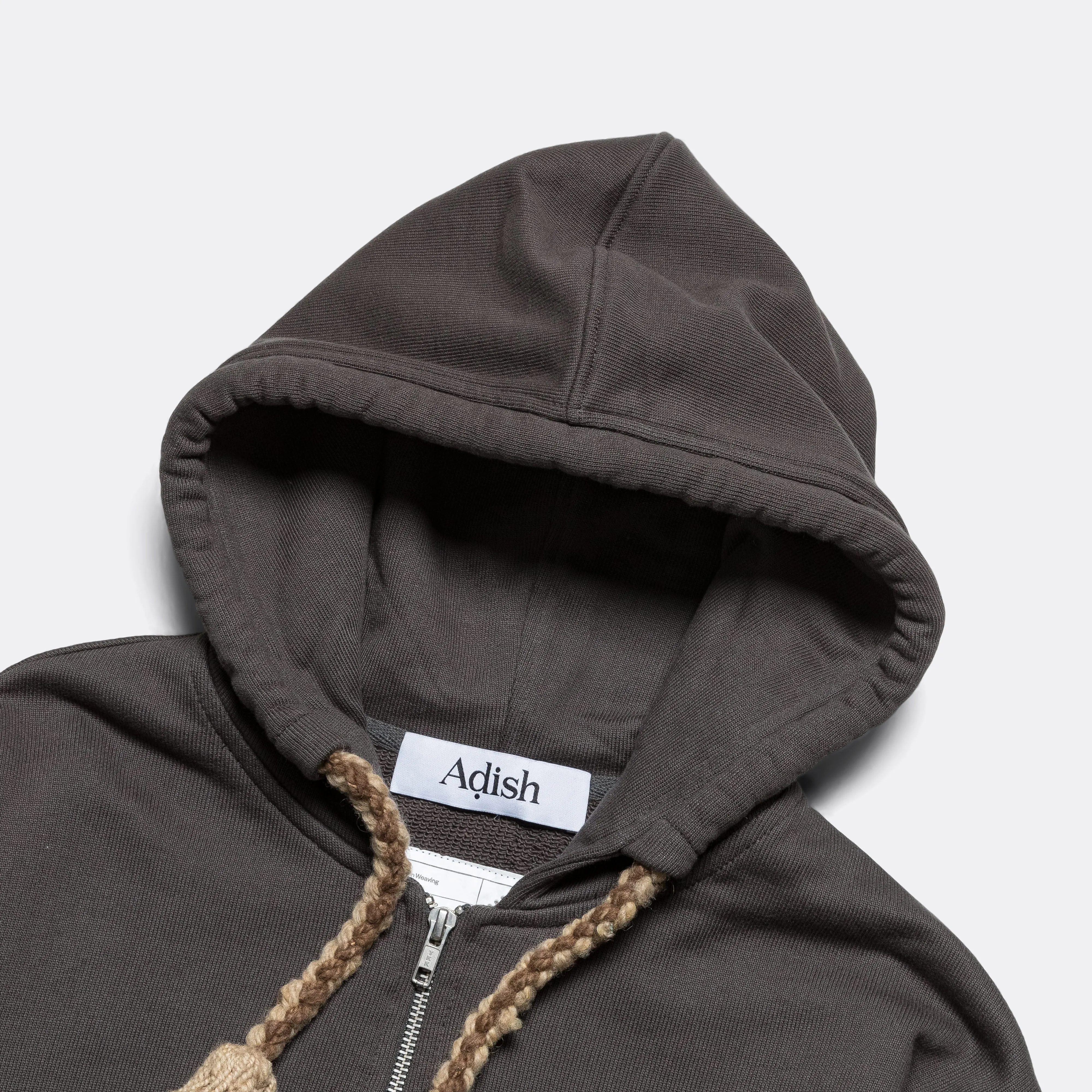 Barwaz Lakiya Tassel Zipper Hoodie - Dark Grey