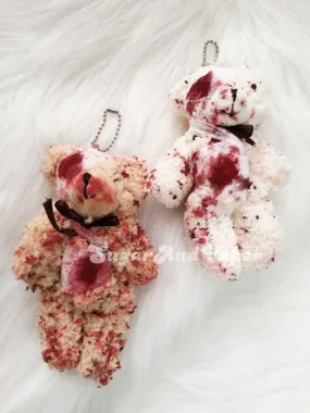 Bloody Wounds Mini Bear Key Chain