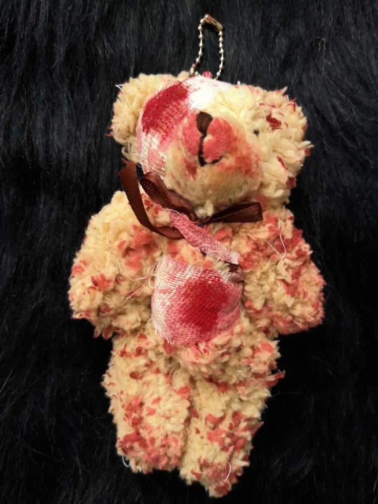 Bloody Wounds Mini Bear Key Chain