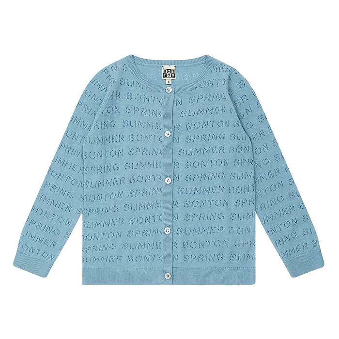 Bonton Child Mirette Cardigan Myosotis Blue