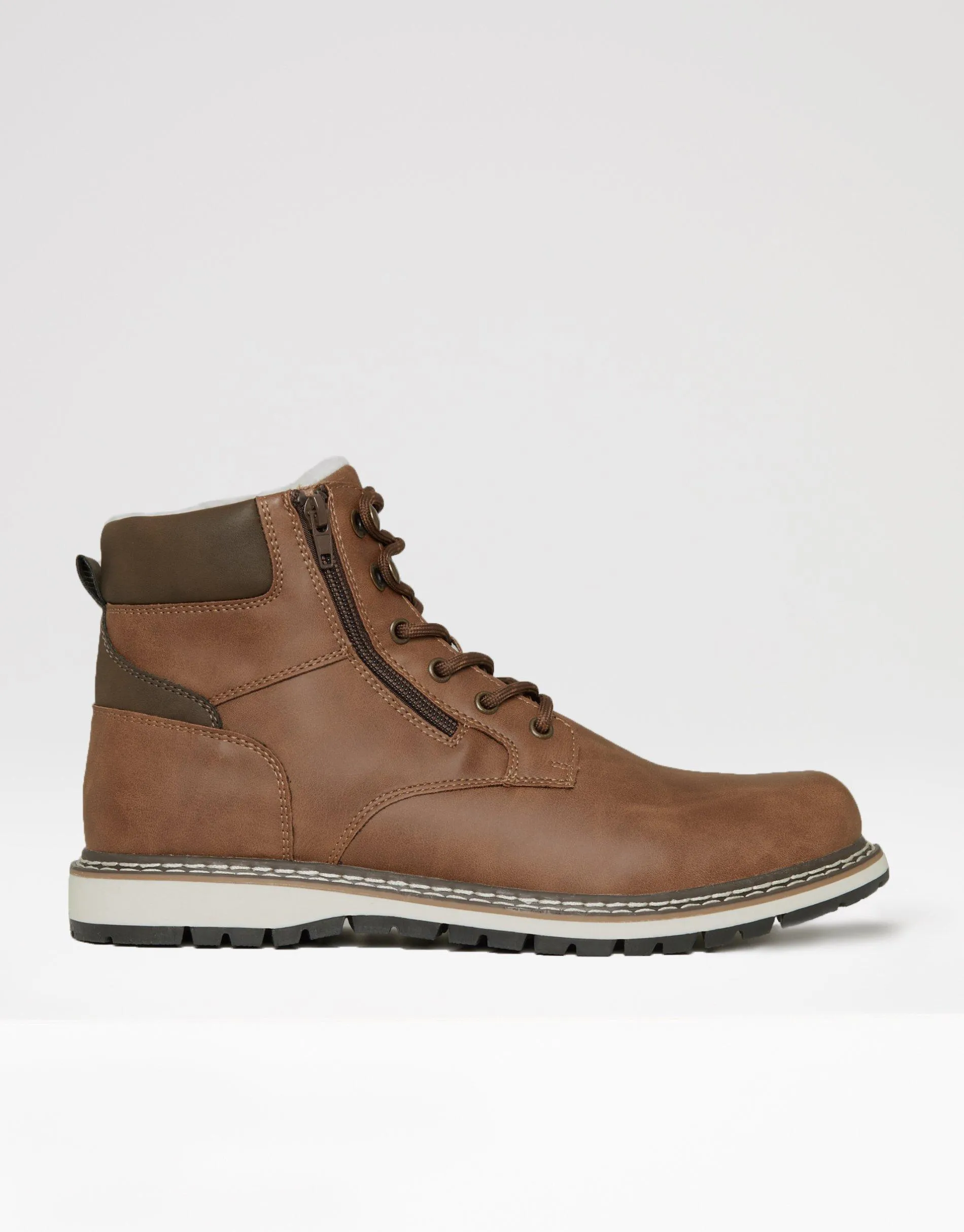 Boots | 'Elland' Sherpa Lined Worker Boots | Threadbare