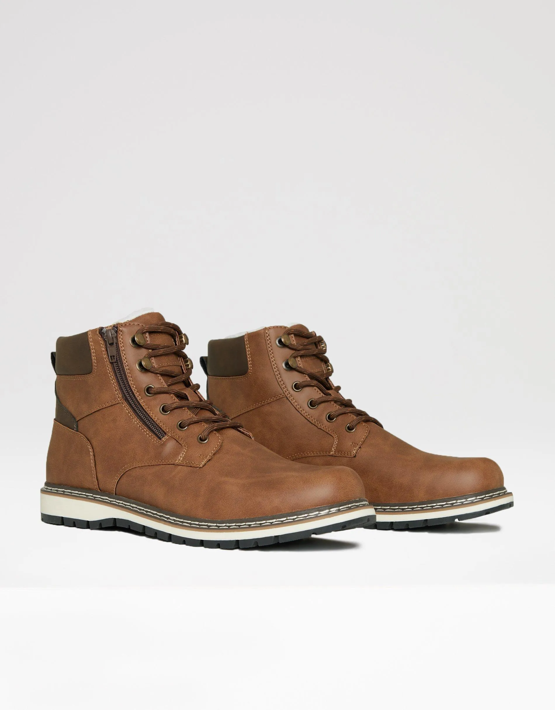 Boots | 'Elland' Sherpa Lined Worker Boots | Threadbare