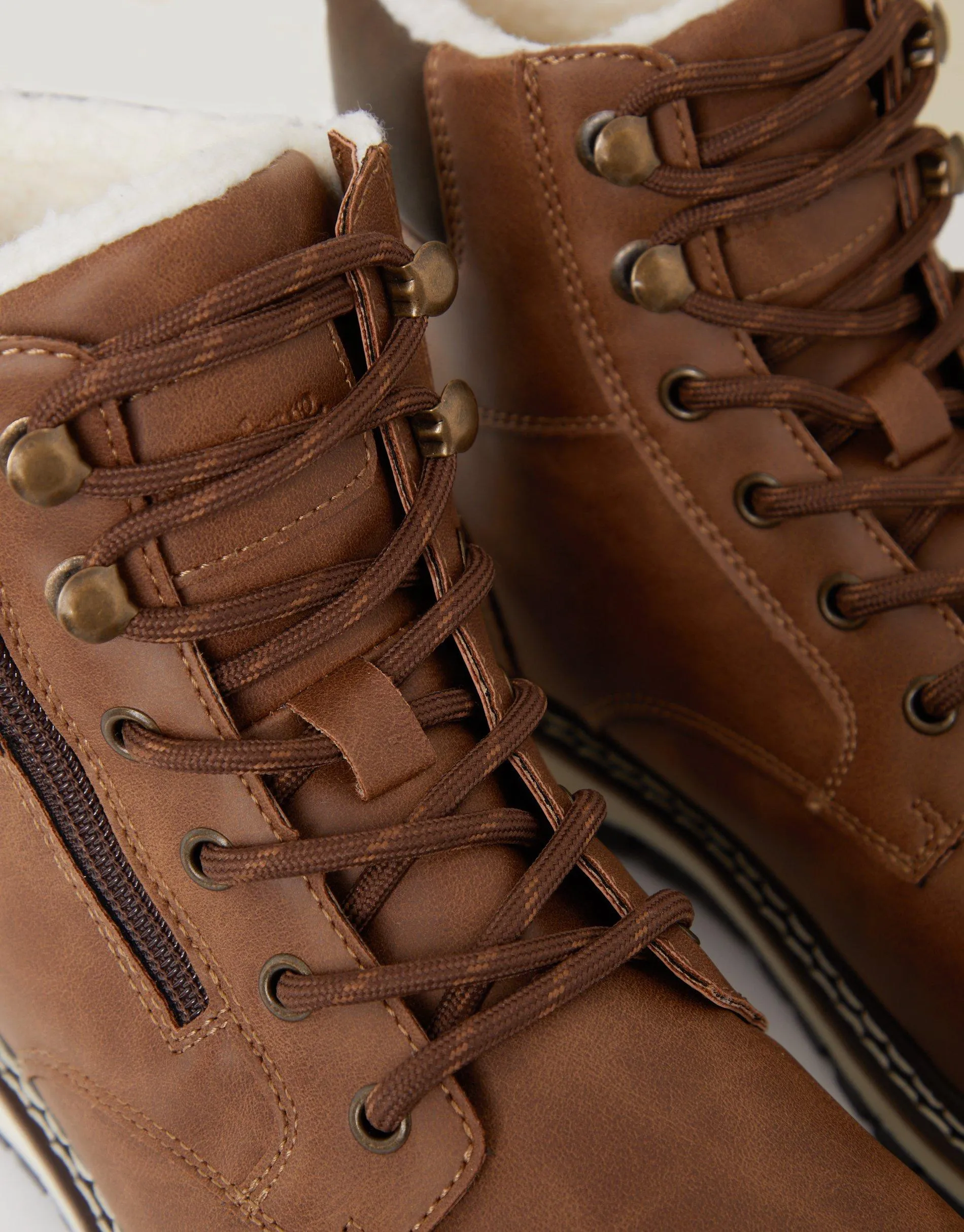 Boots | 'Elland' Sherpa Lined Worker Boots | Threadbare