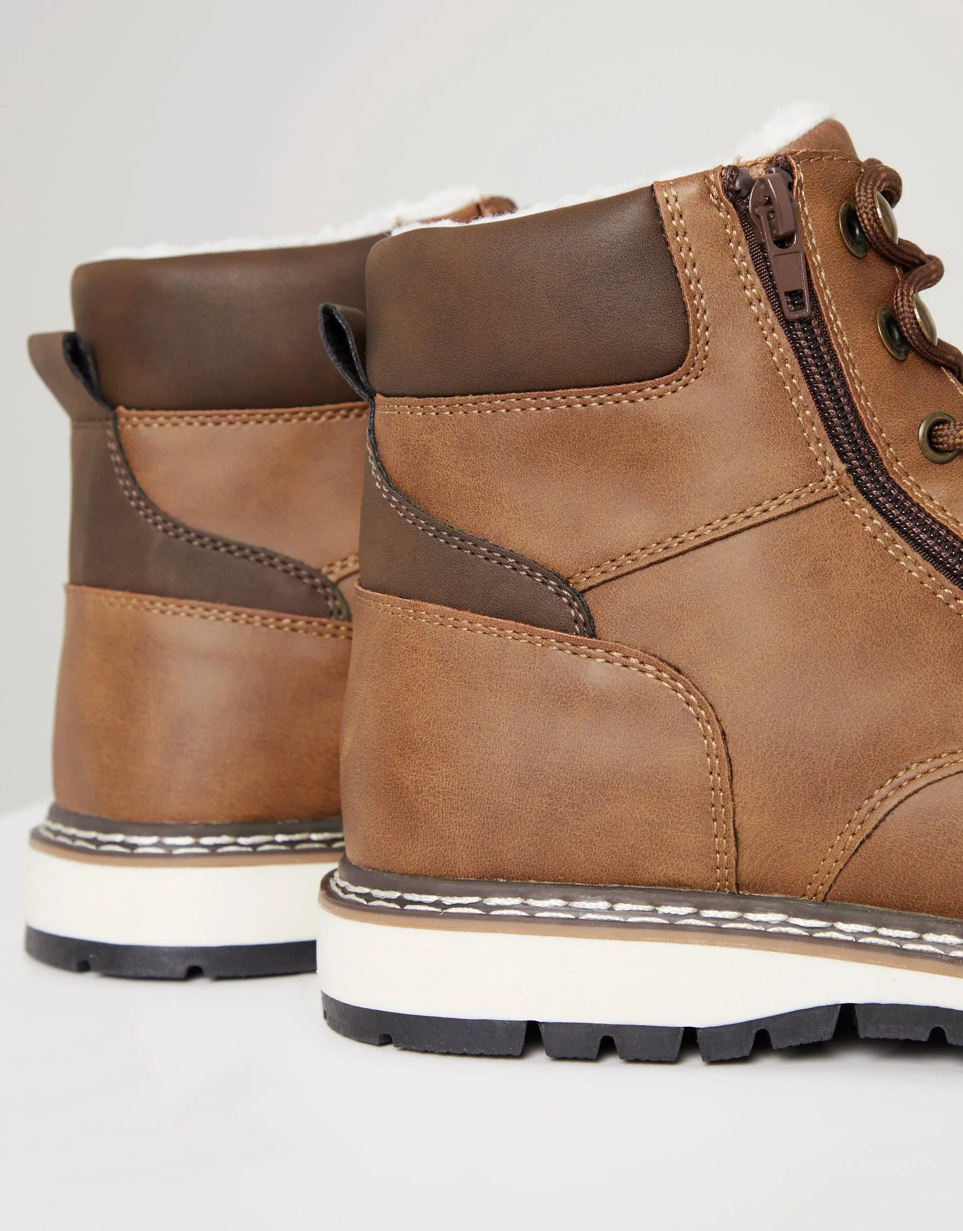 Boots | 'Elland' Sherpa Lined Worker Boots | Threadbare