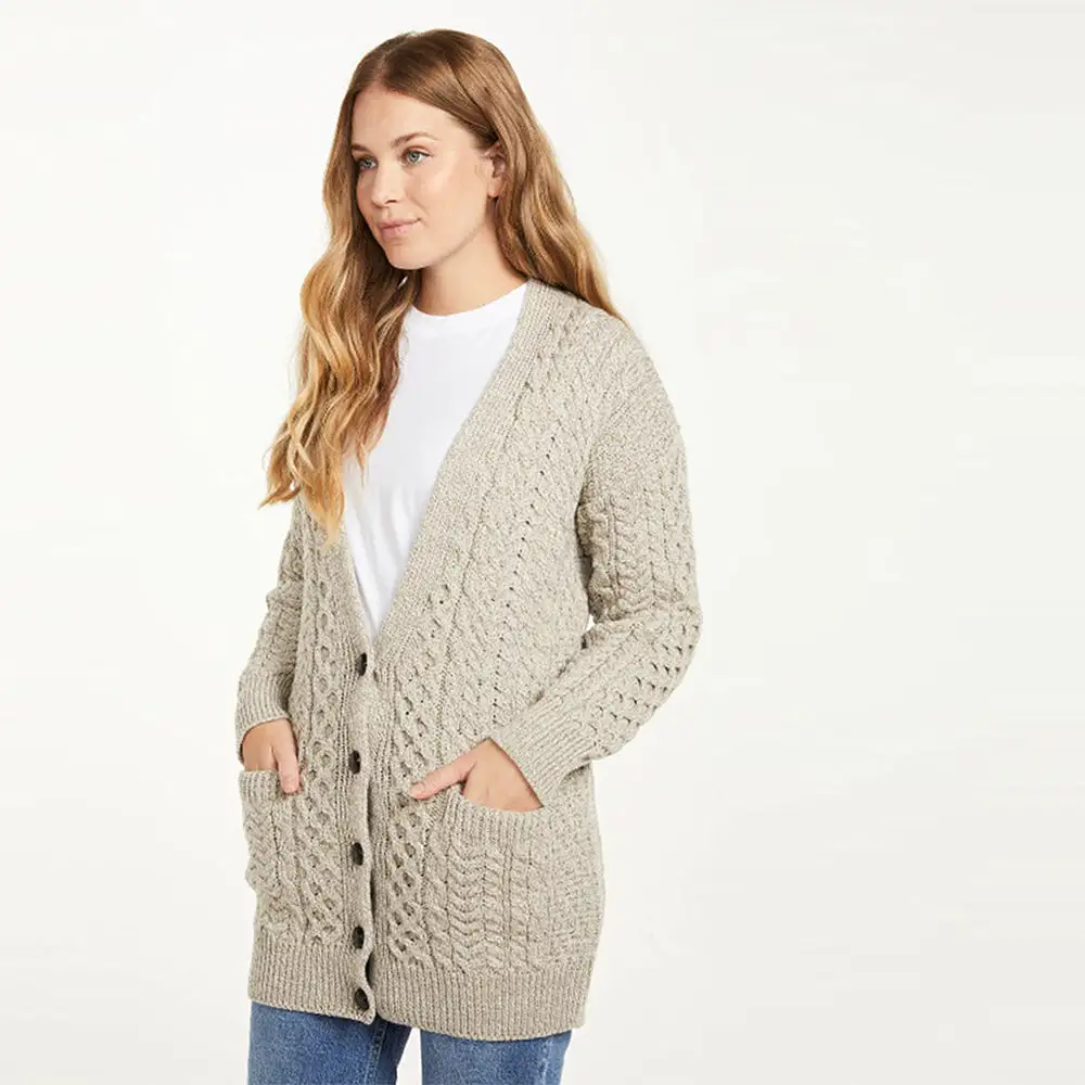 Boyfriend Aran Knit Cardigan