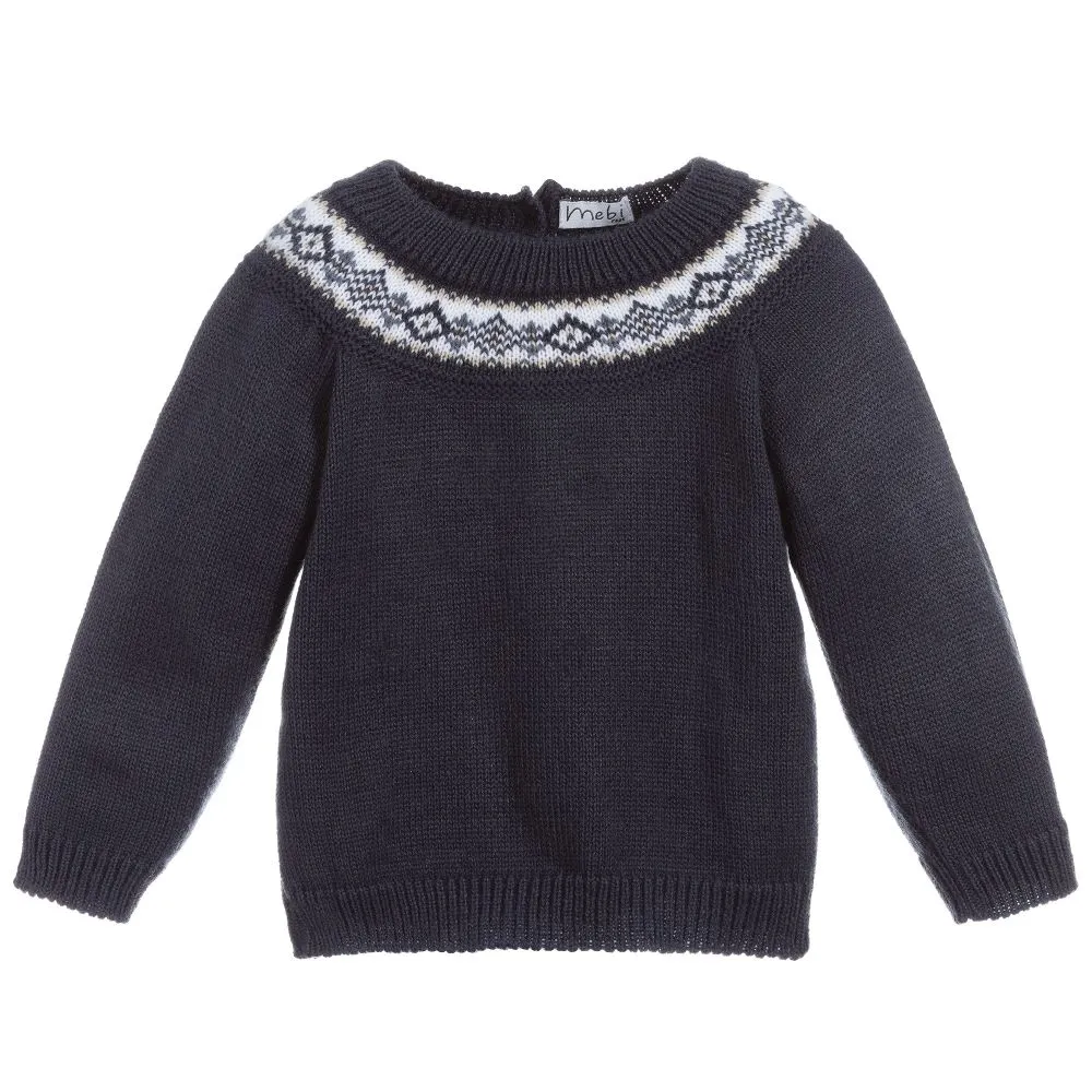 Boys Blue Knitted Sweater