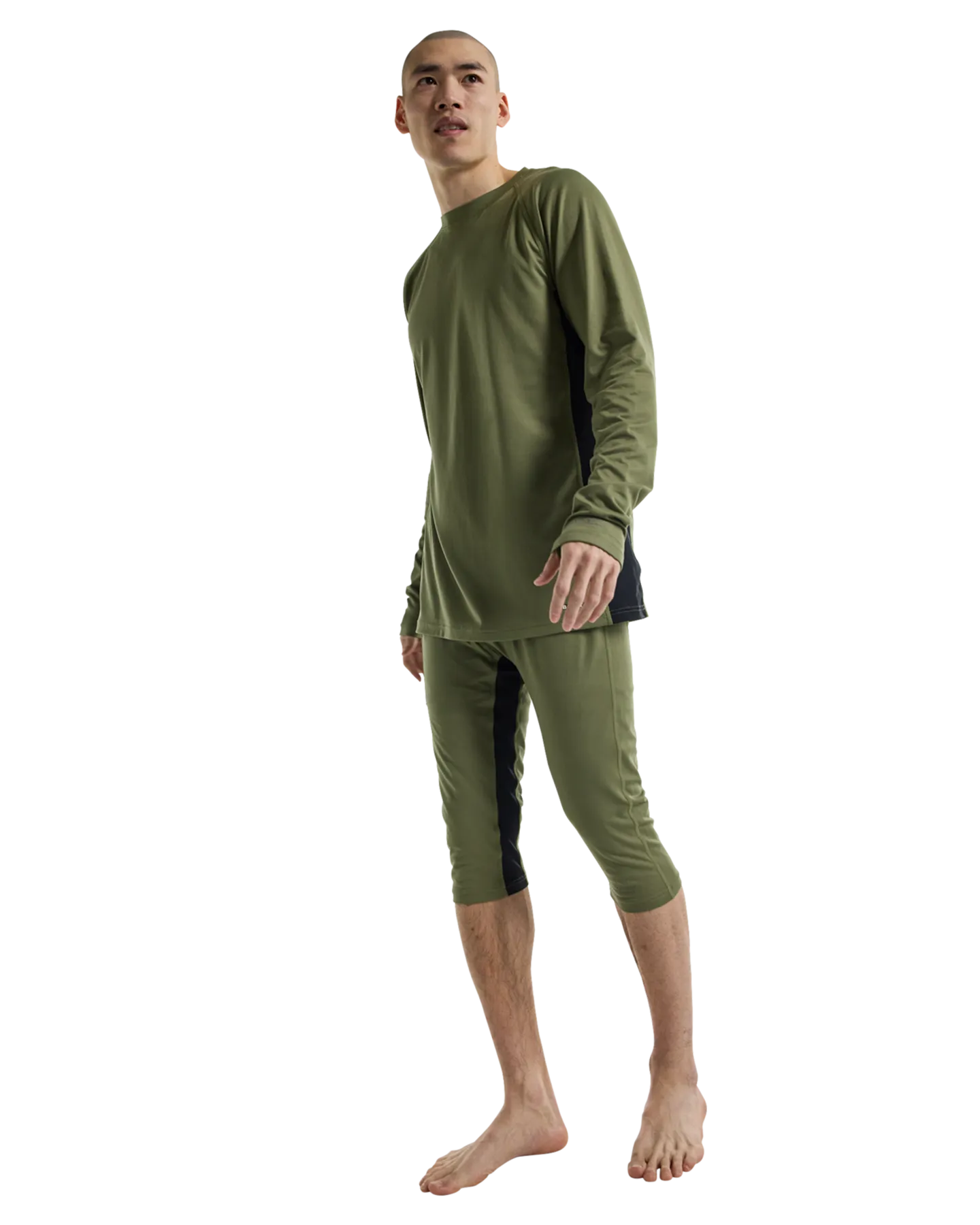 Burton Men's Midweight X Base Layer Three-Quarter Boot Pants - Forest Moss | Shop Long Johns at Trojan Wake Ski Snow & S