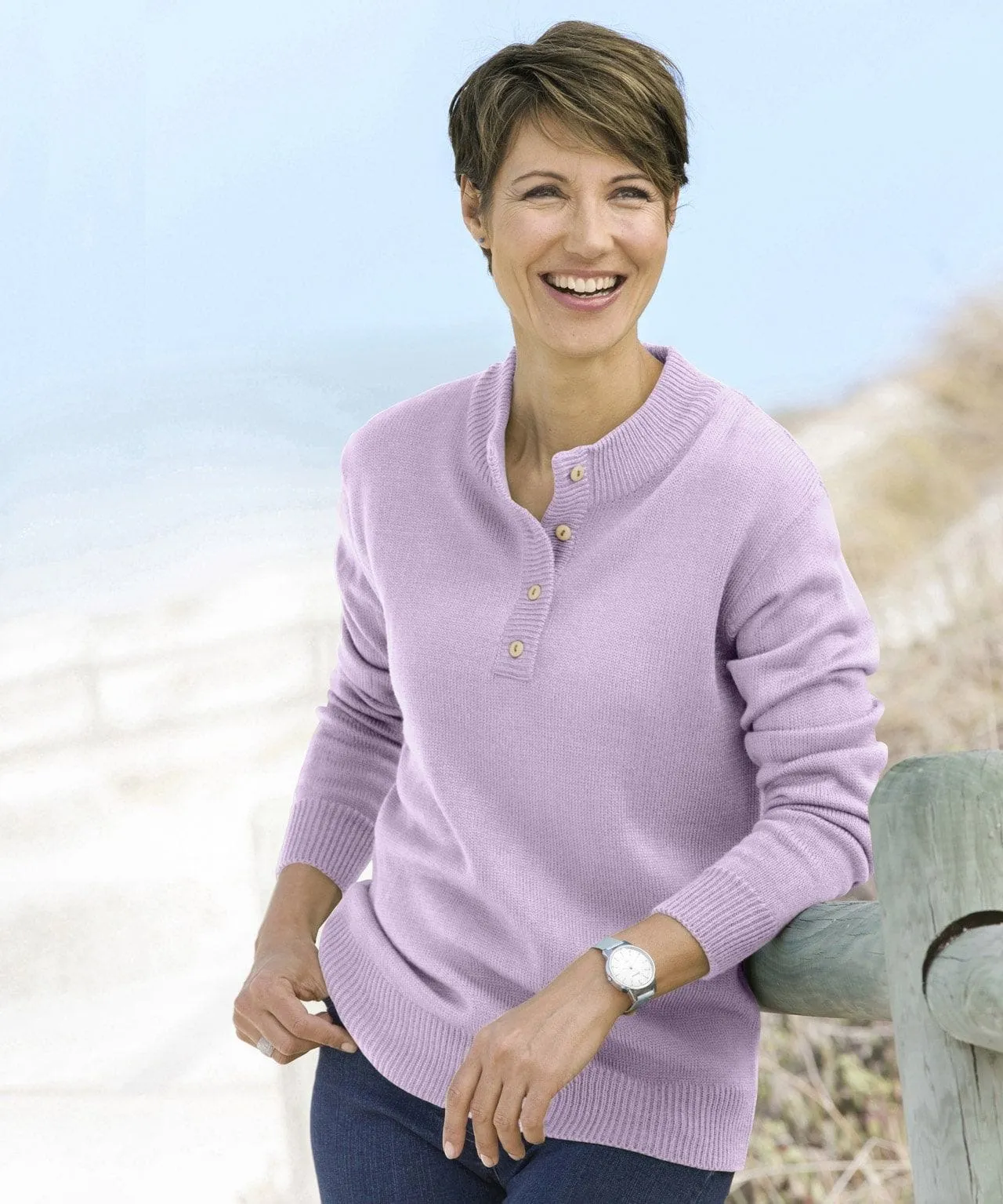 Button-neck Jumper