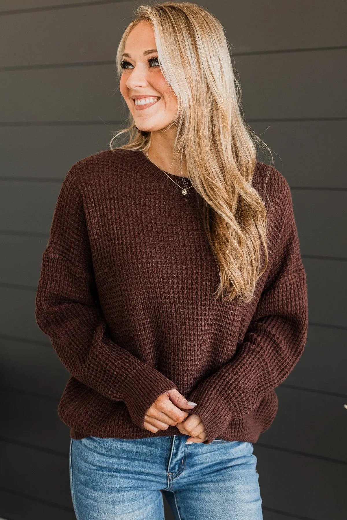 Captivating In Color Knit Sweater- Dark Brown