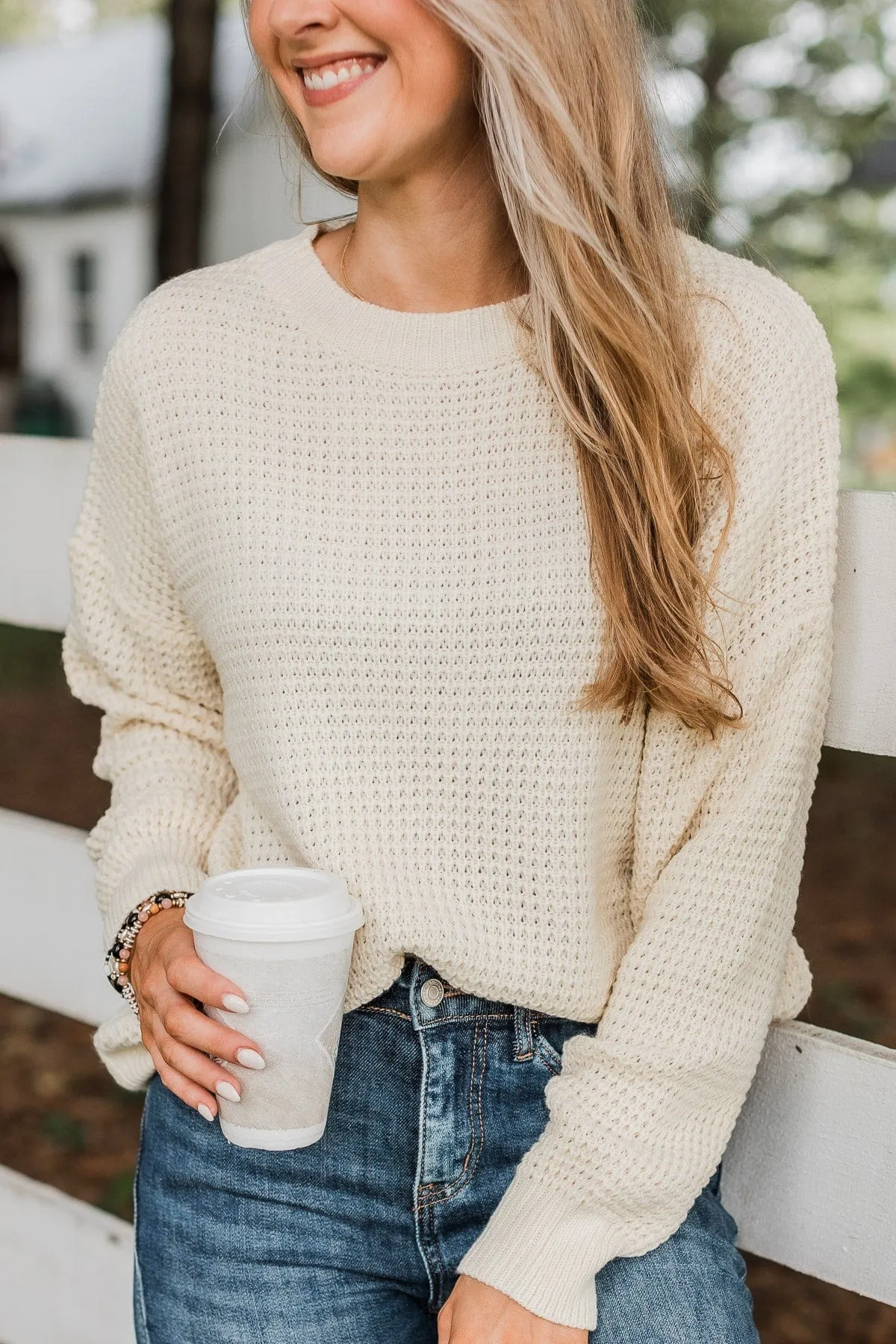 Captivating In Color Knit Sweater- Ivory