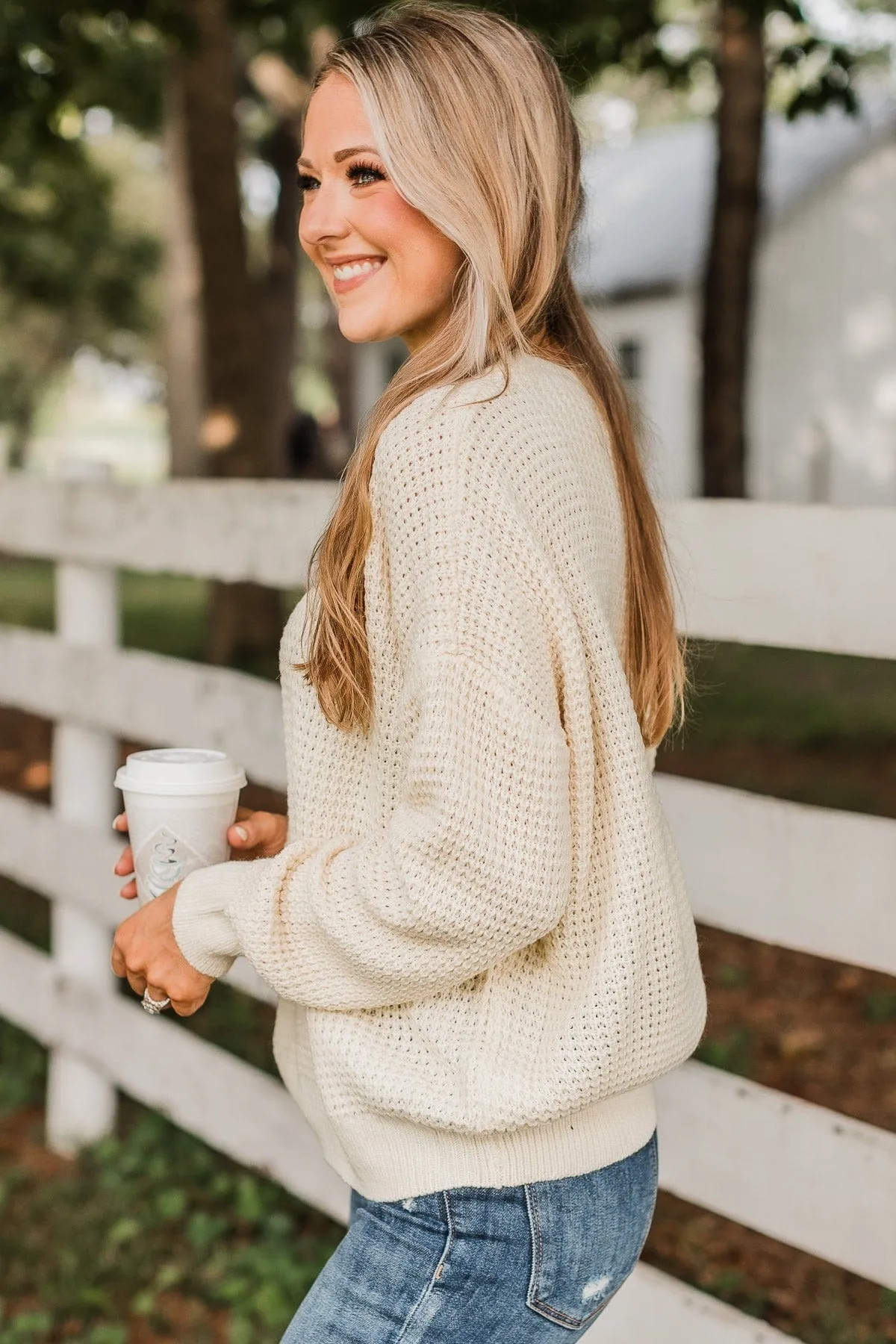 Captivating In Color Knit Sweater- Ivory