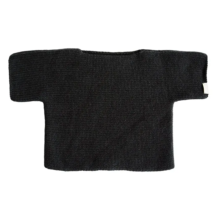 Cataleya Baby Short Sleeved Cashmere Sweater Black