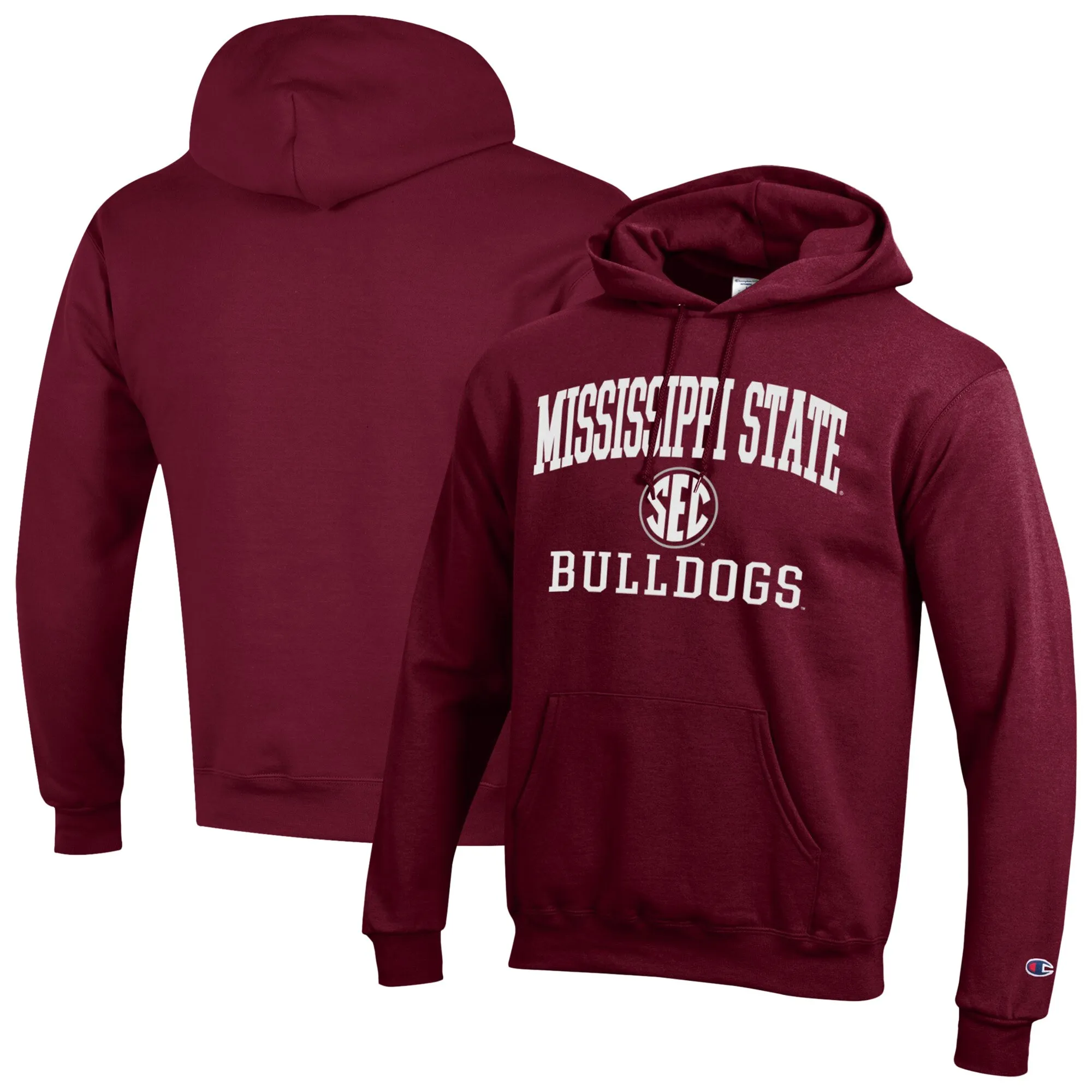 Champion Mississippi State Bulldogs Maroon Team Fleece Pullover Hoodie