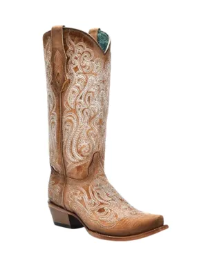 Corral Womens Crackled Straw Boots