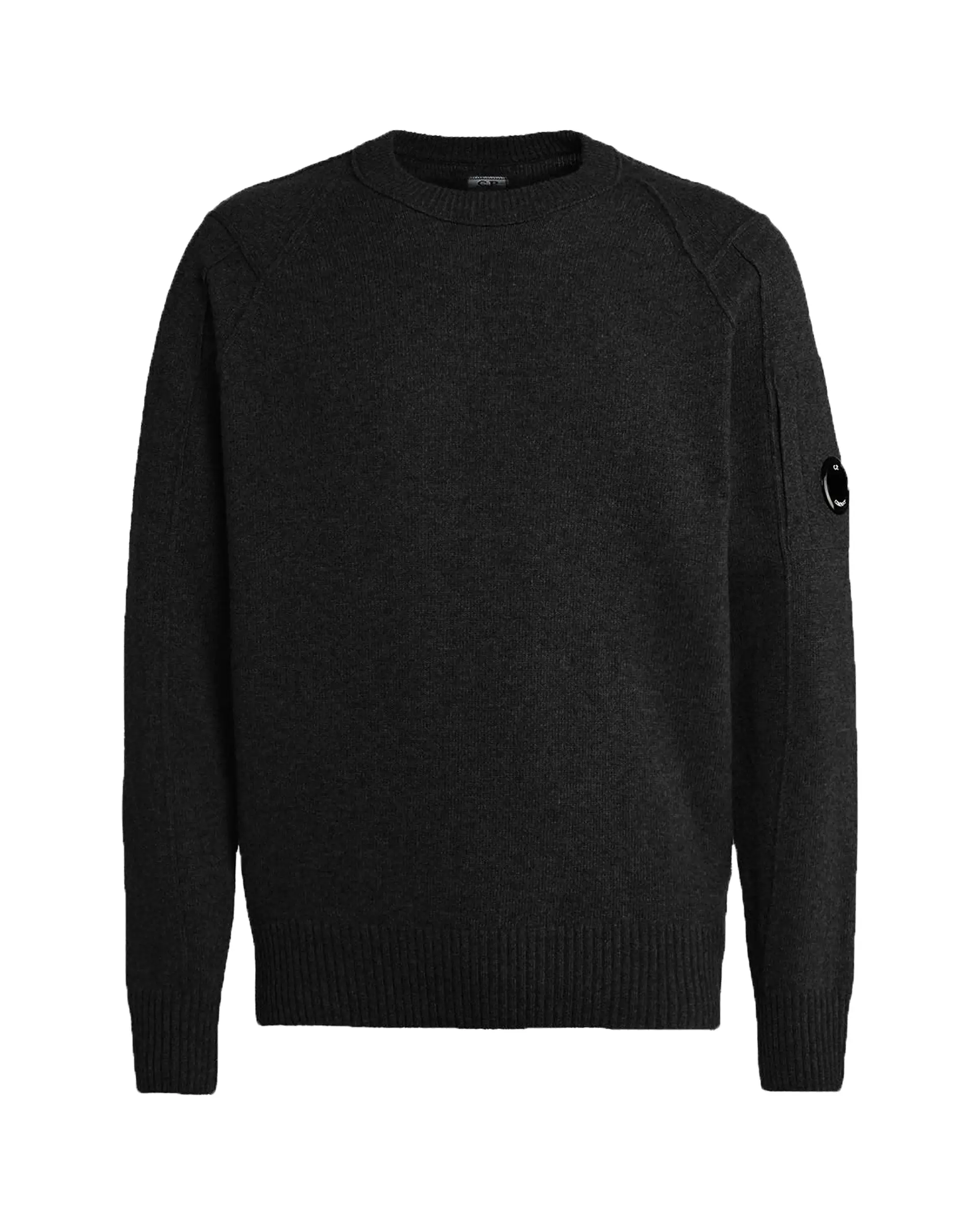 CP Company Lambswool Crew Neck Jumper Nero