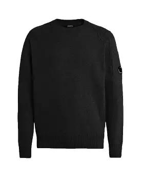 CP Company Lambswool Crew Neck Jumper Nero