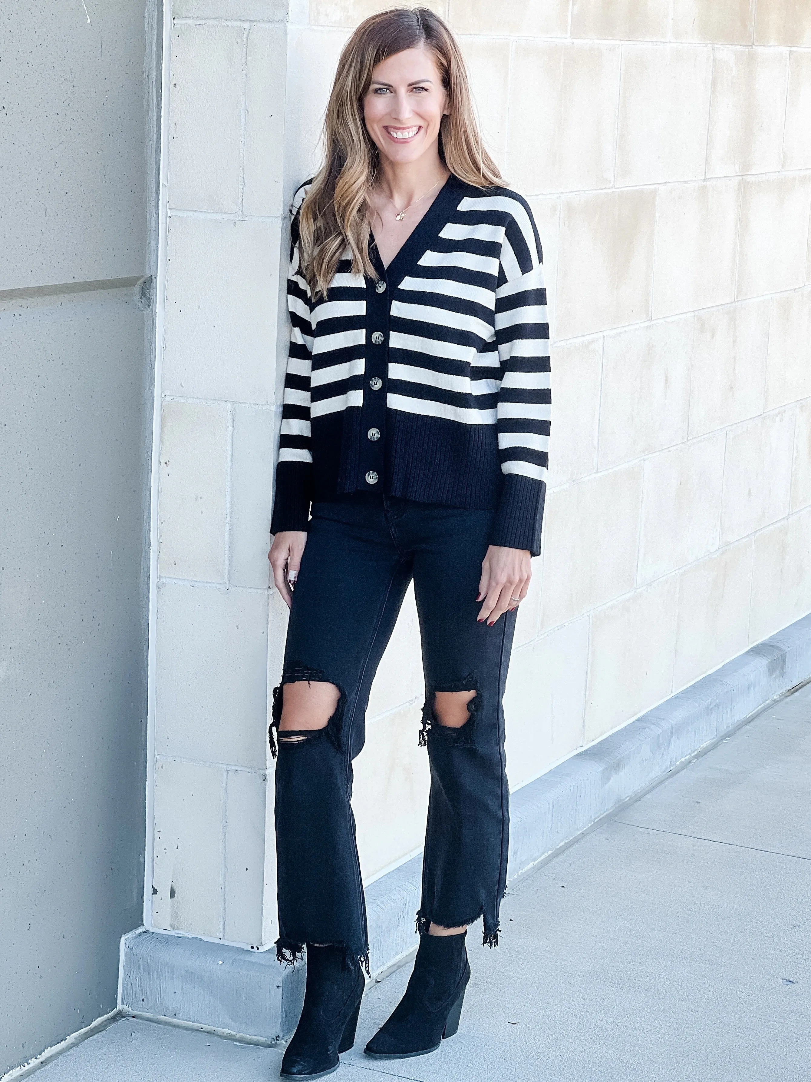 Crawford Stripe Cardigan Sweater