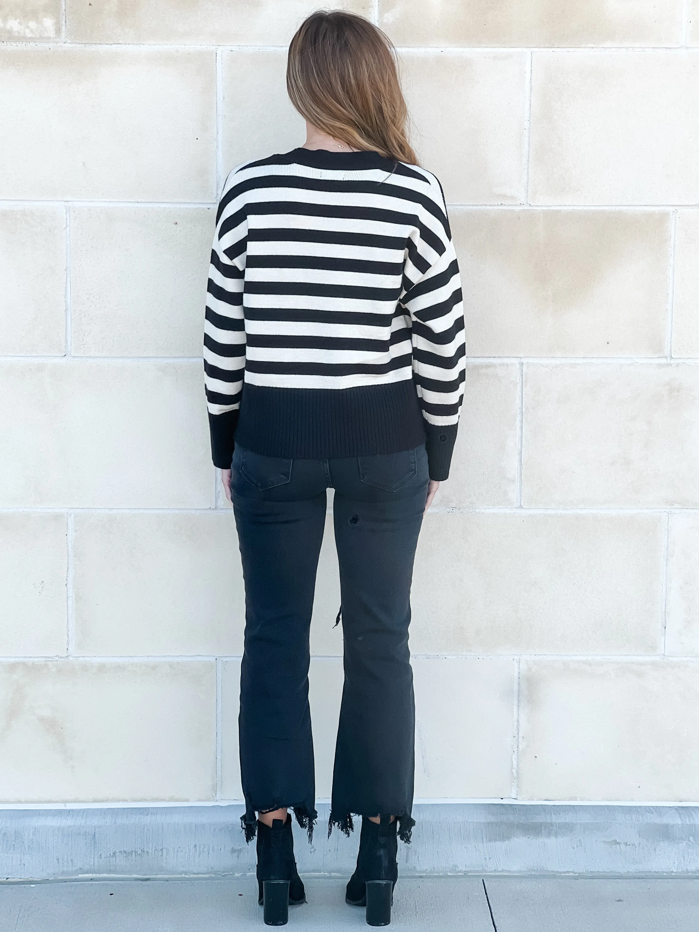 Crawford Stripe Cardigan Sweater