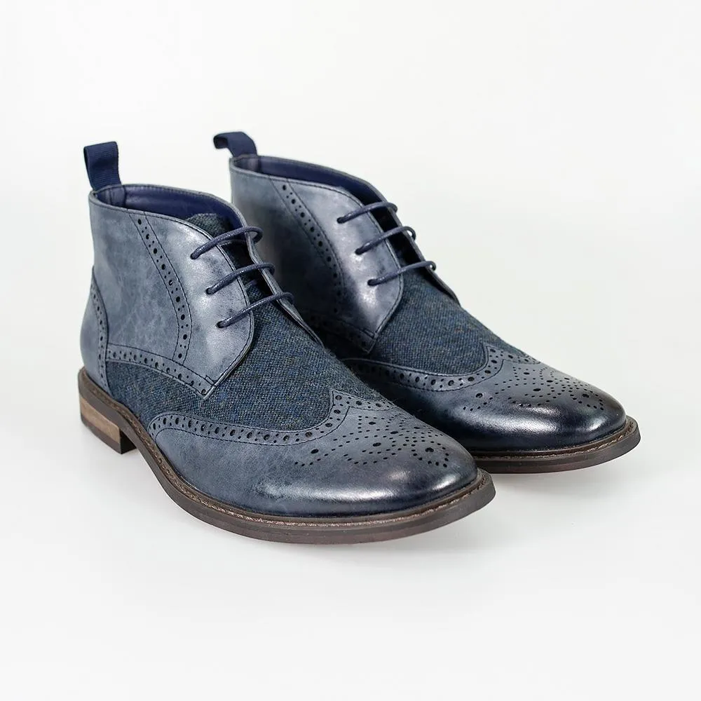 Curtis Grey Lace Up Boots