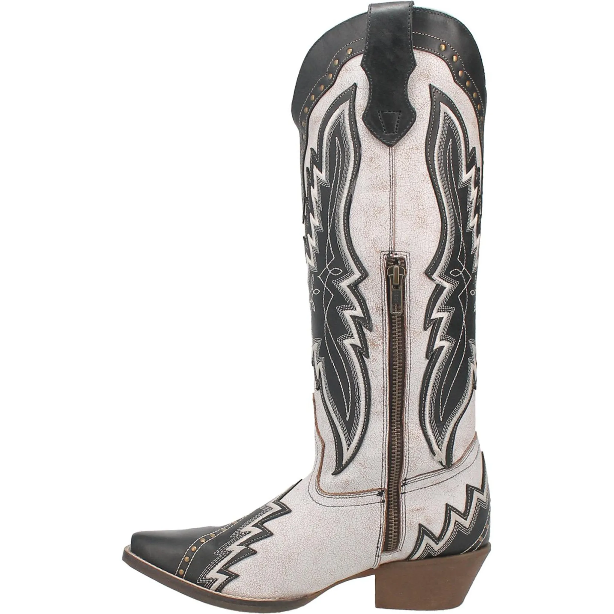 Dan Post Women's White/Black Shawnee West Boots