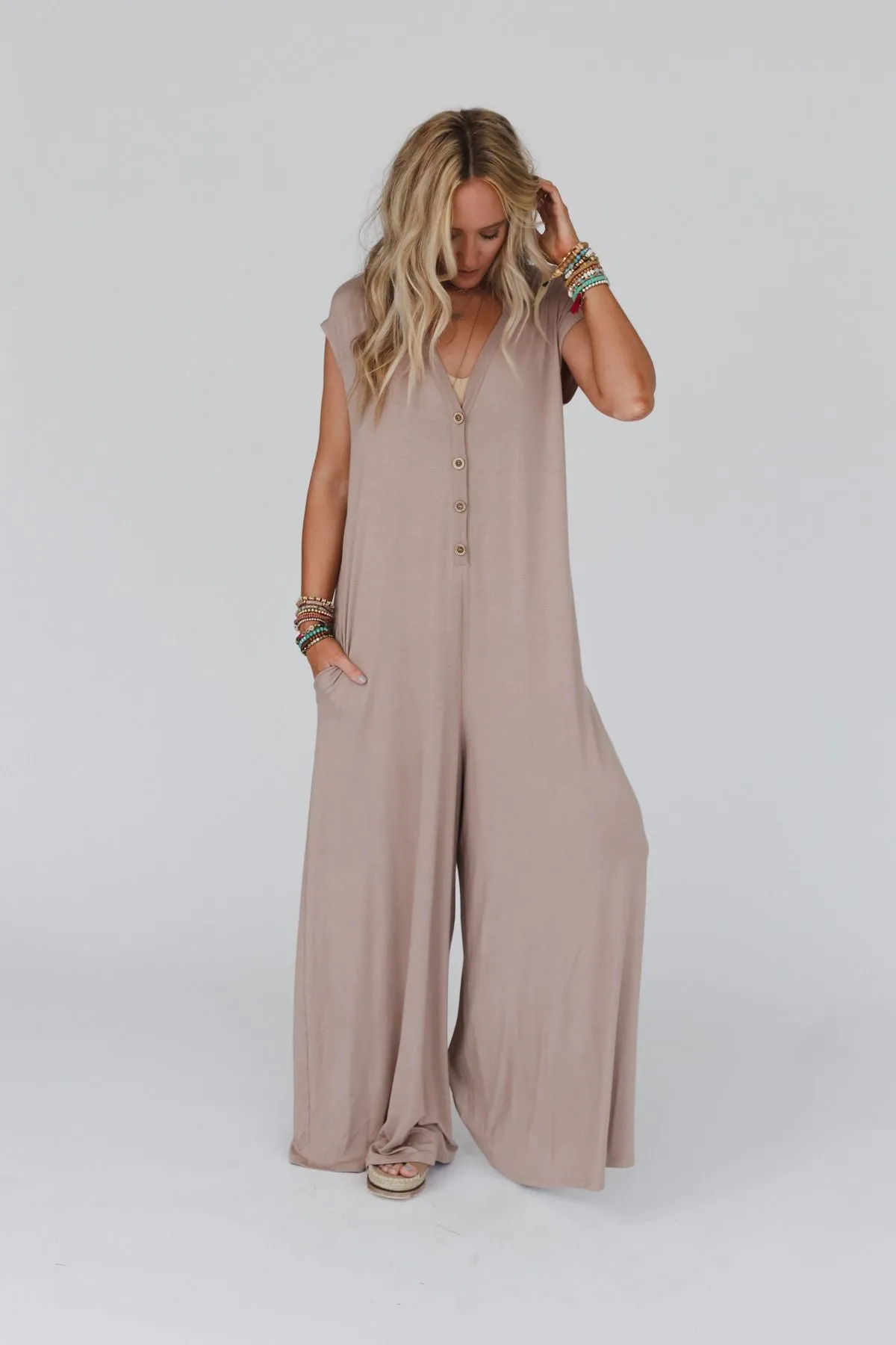 Daphne Jumpsuit - Mocha