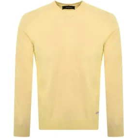 DSQUARED2 Crew Neck Knit Jumper Yellow