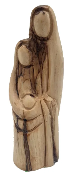 Elegant Handcrafted Holiday Art Olive Wood Statue for Christian Home Ornament