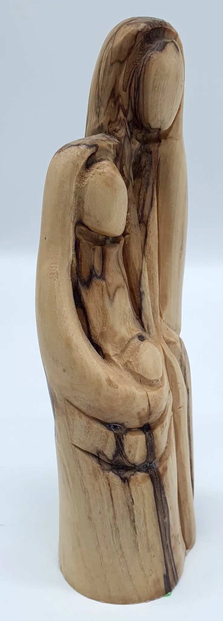 Elegant Handcrafted Holiday Art Olive Wood Statue for Christian Home Ornament