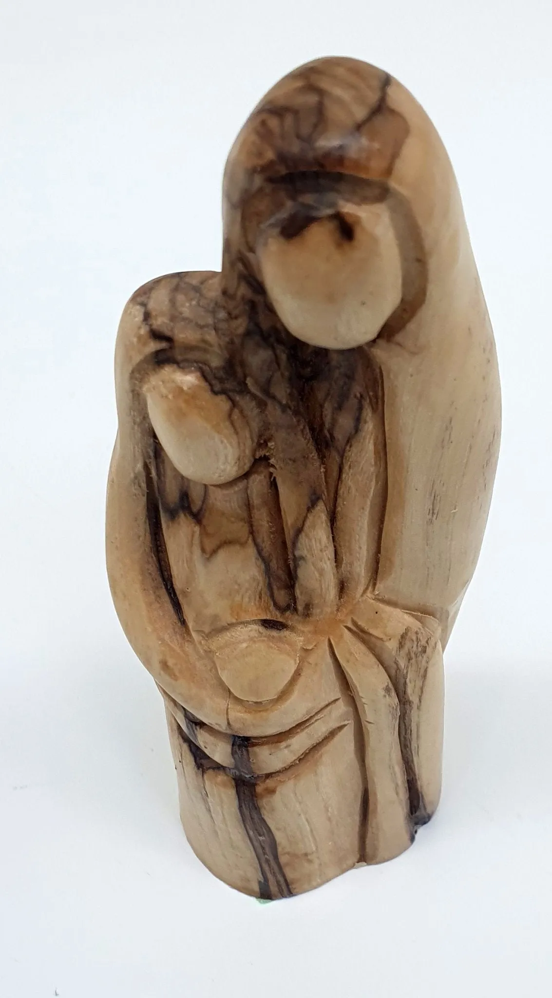 Elegant Handcrafted Holiday Art Olive Wood Statue for Christian Home Ornament