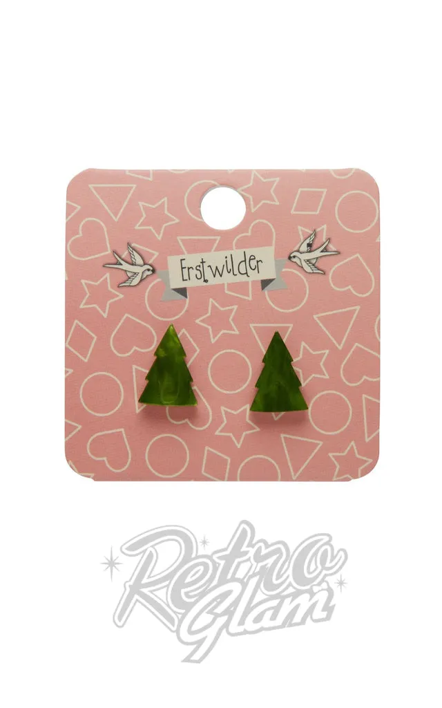 Erstwilder Christmas Essential Earrings - Tree Studs & Drops