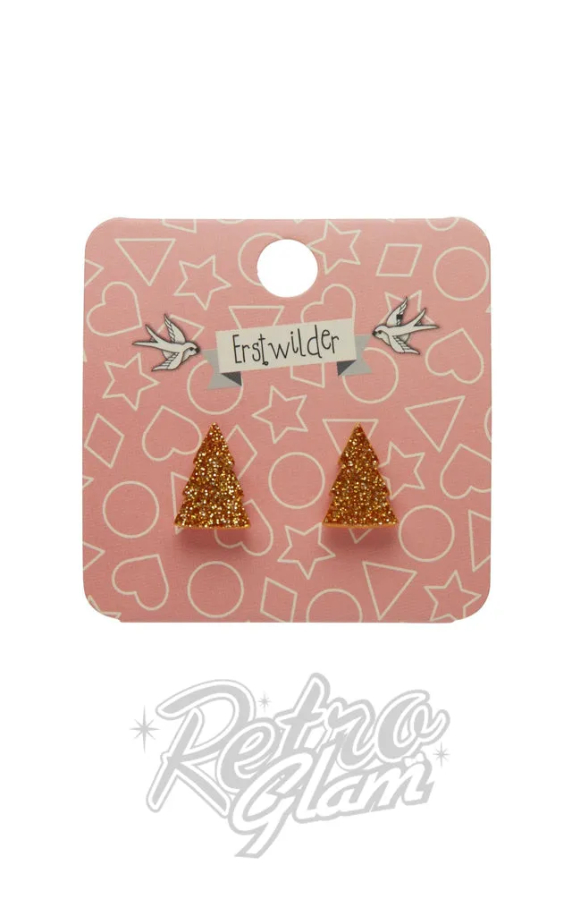 Erstwilder Christmas Essential Earrings - Tree Studs & Drops