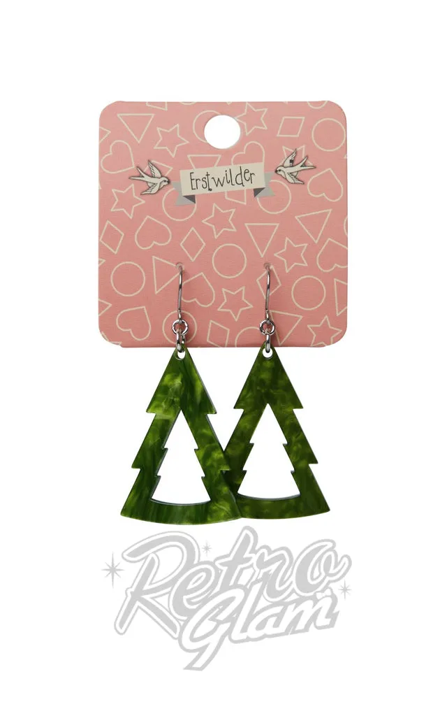 Erstwilder Christmas Essential Earrings - Tree Studs & Drops