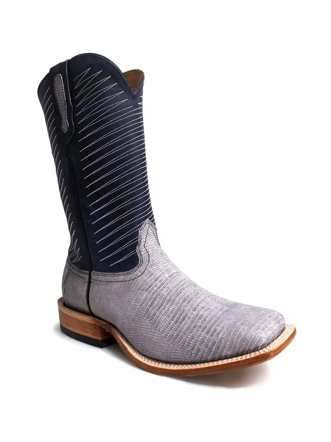 Fenoglio Mens Grey Lizard Boots