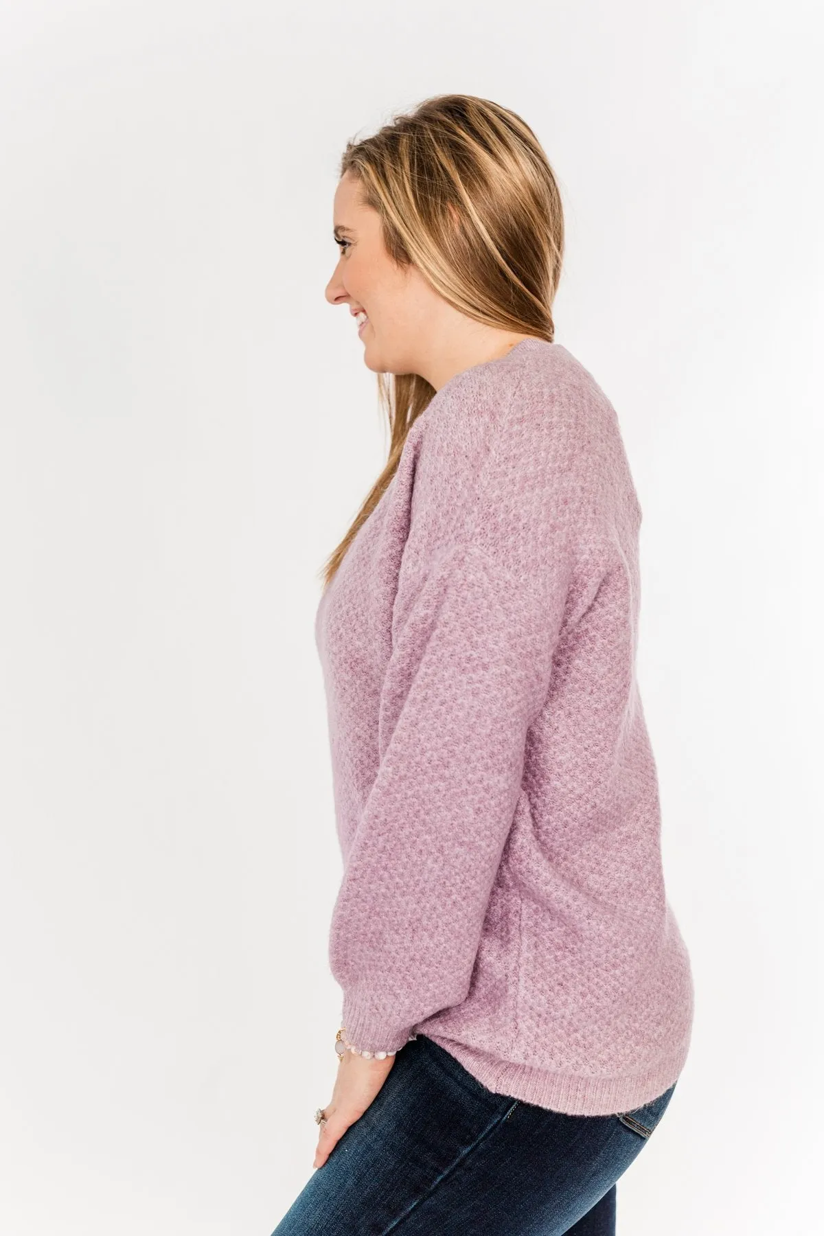 Find Your Joy Thick Knit Sweater- Lavender