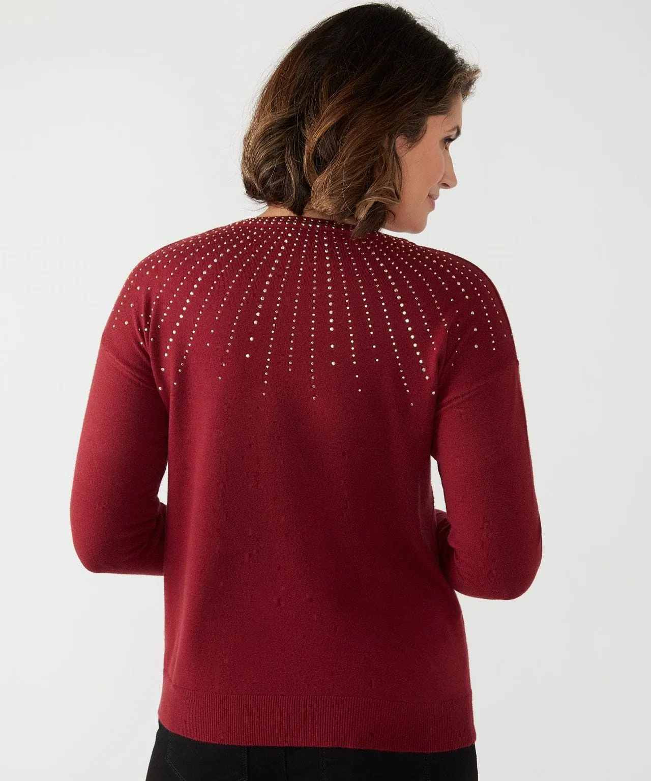 First Avenue Sparkle Neck Jumper