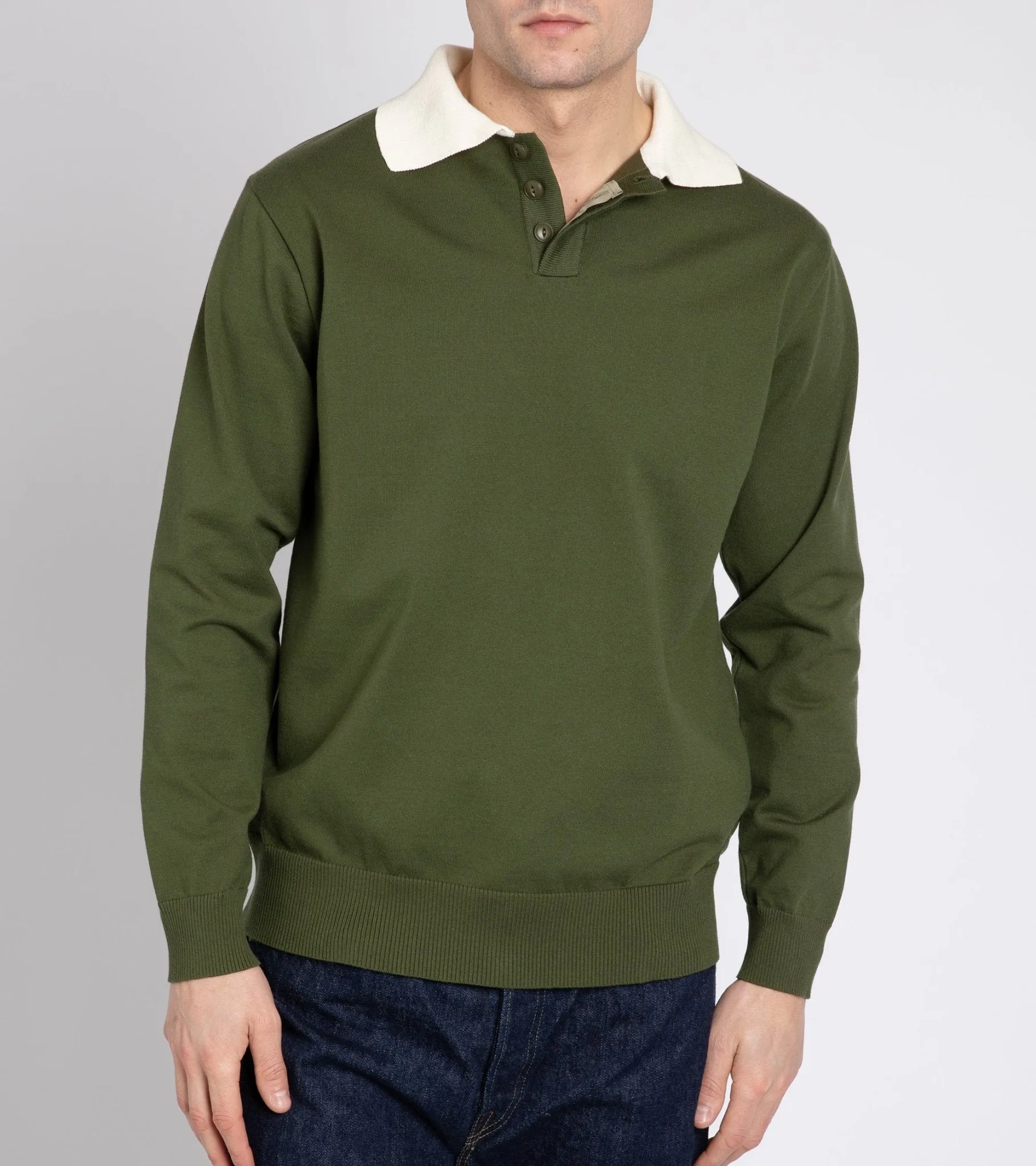 Fujito for Trunk David Rugger Sweater: Green