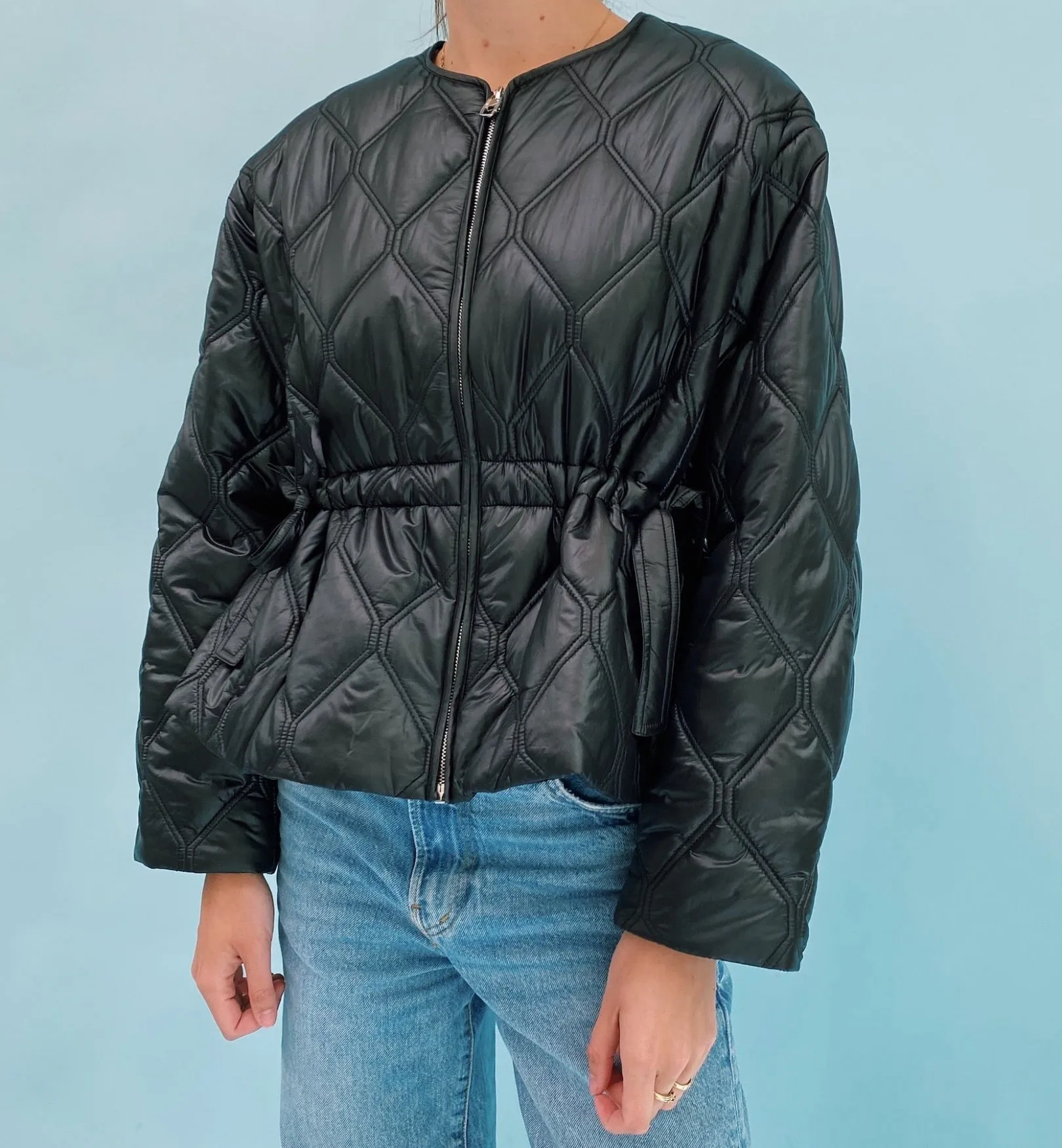 Ganni Shiny Quilt Jacket